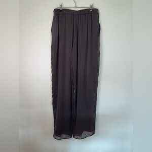 Soft Surroundings Sheer Lined Wide Leg Pants
